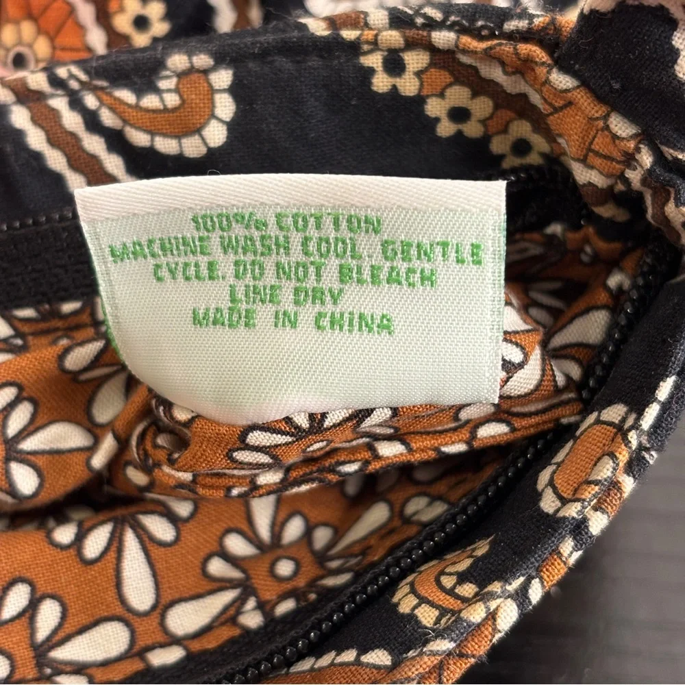 Compact Vera Bradley Quilted Pleated  Hannah Bag in Cafe Latte Shade Like New - Picture 5 of 7